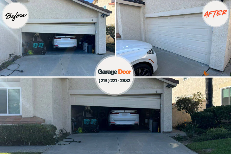 Before and after: garage door repair 50669